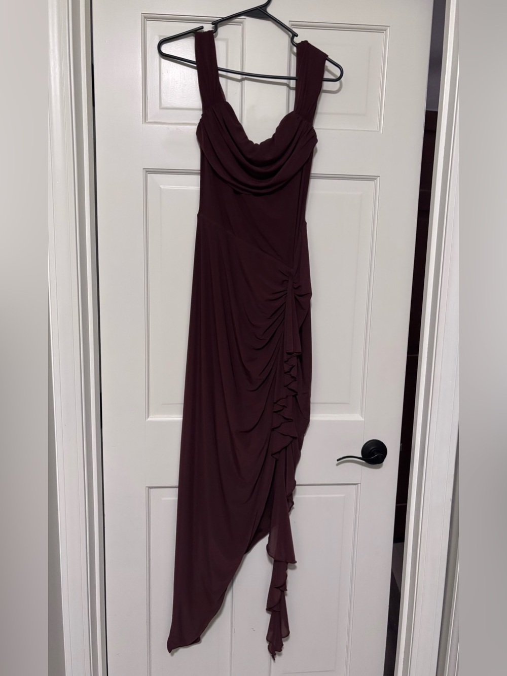 Hello Molly brown mesh Evening Dress